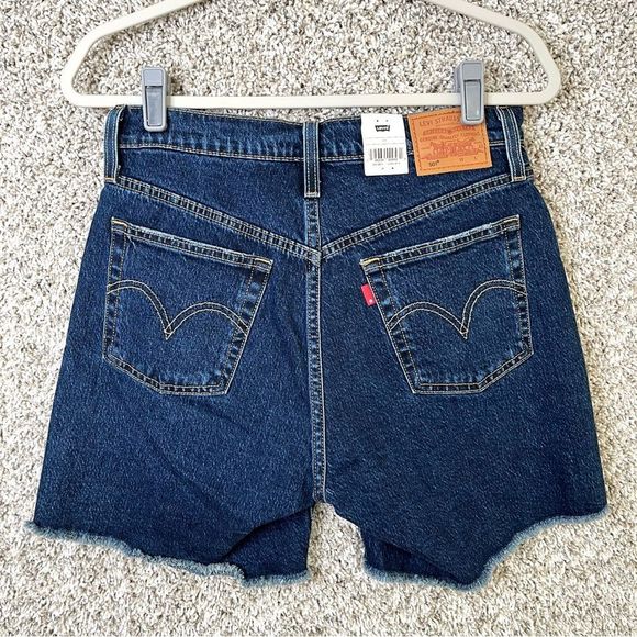 Levi’s Shorts Women’s 28 501 High Rise Button Fly Mid-Thigh Jean Shorts - Picture 8 of 9